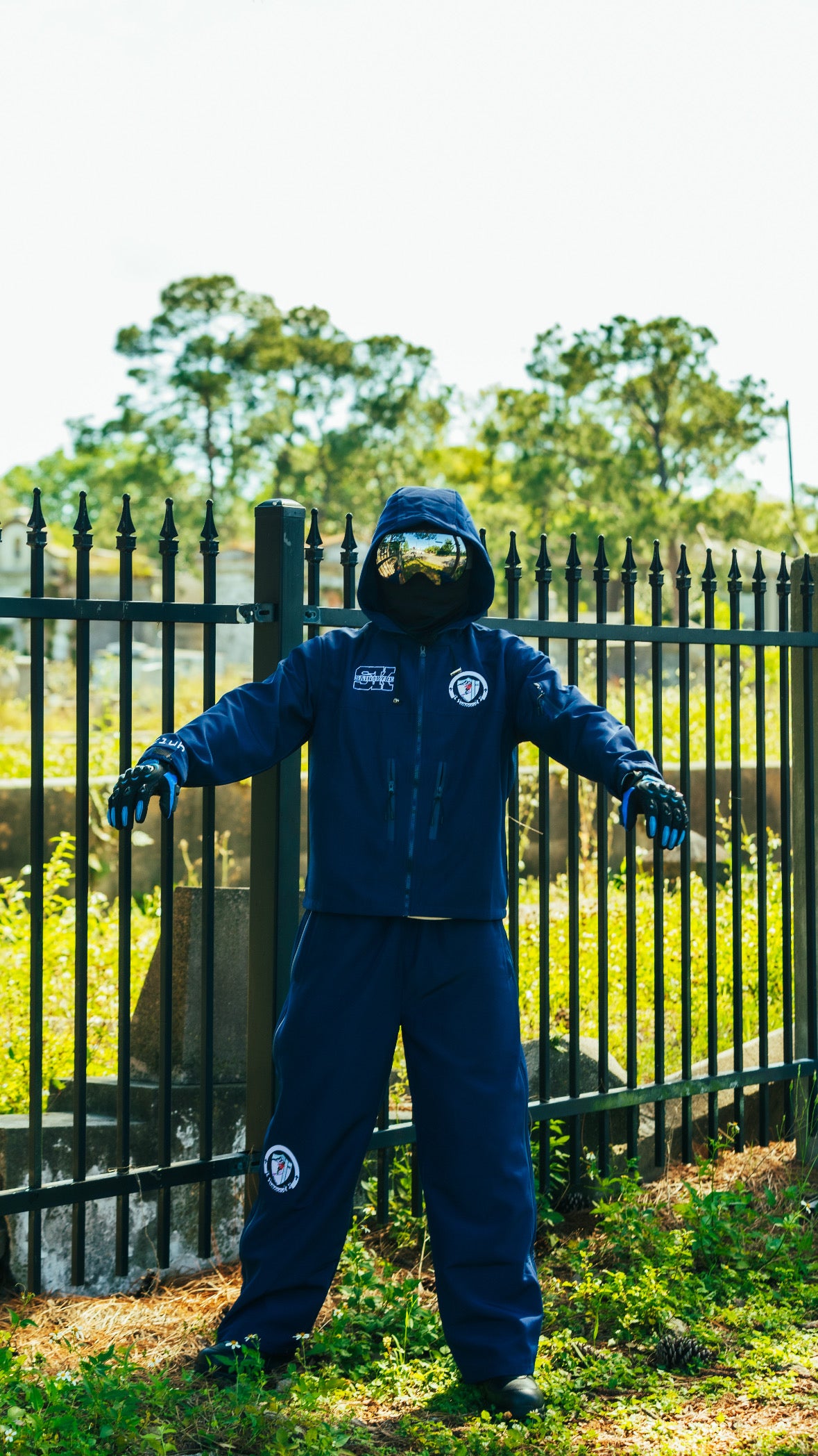 NAVY BLUE SKI CLUB WINDBREAKER SUIT
