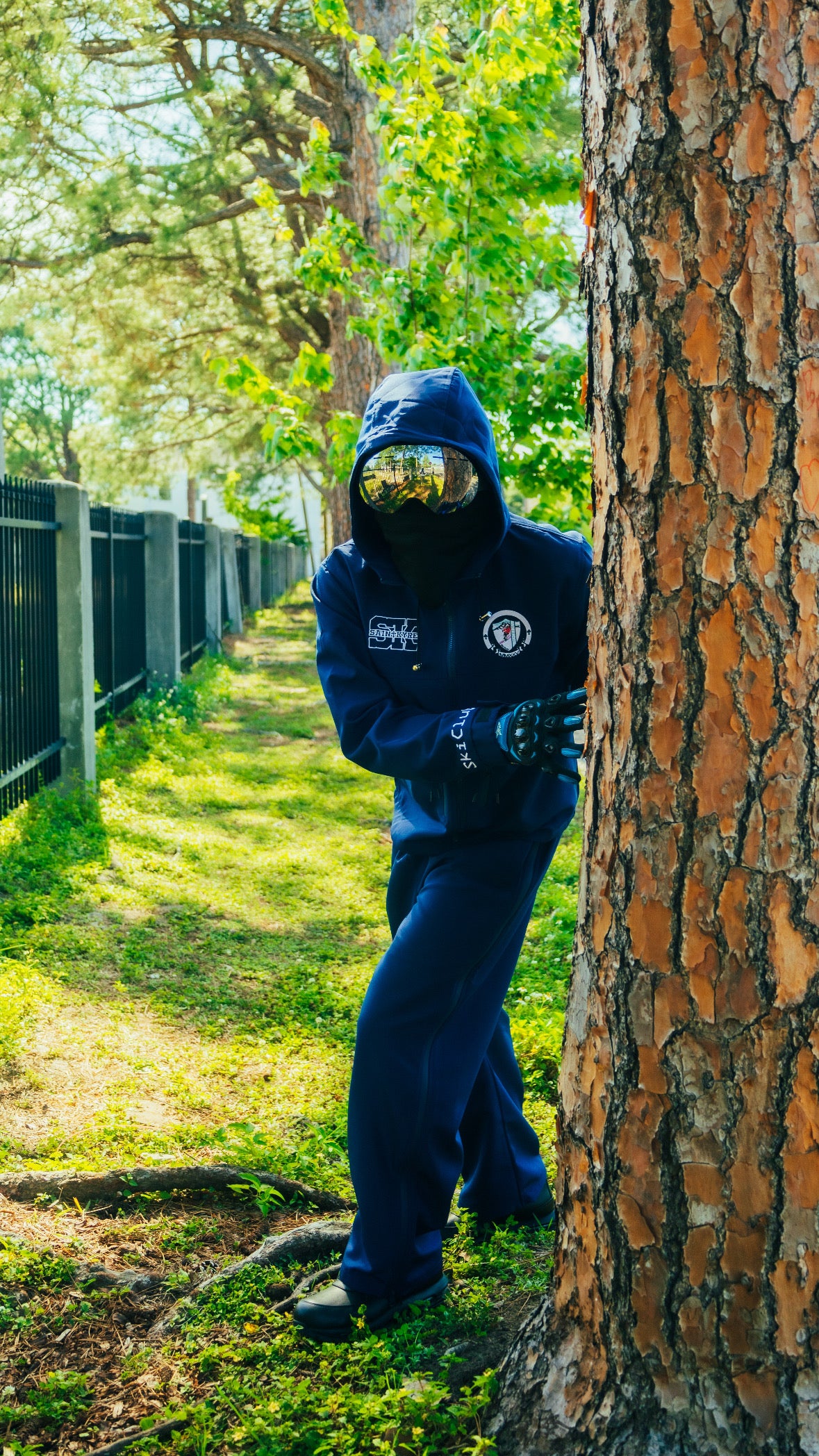 NAVY BLUE SKI CLUB WINDBREAKER SUIT